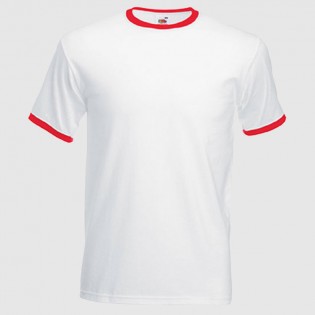 CAMISETA RINGER ROJA Y...